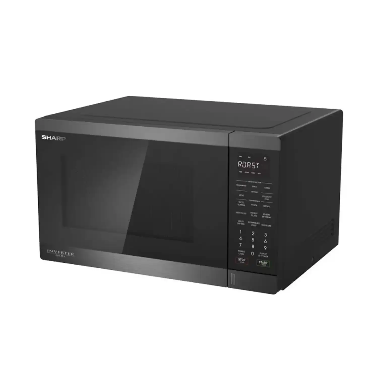 ميكروويف شارب شواية انفرتر 34 لتر ، 1100 وات ، 11 قائمة ، أسود - R-34GRI-BS2