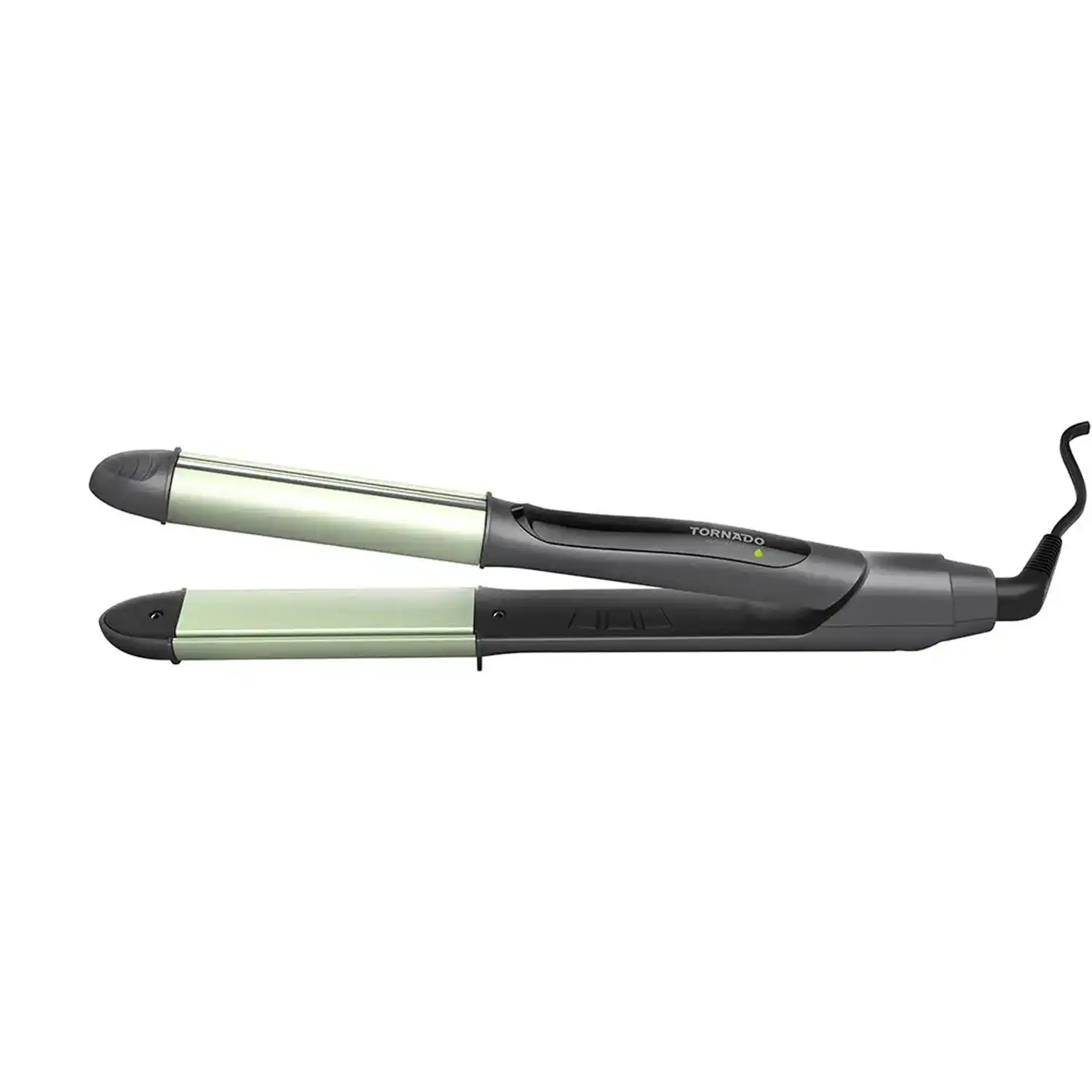 TORNADO Hair Straightener for Straightening, Curling, Avocado oil infused Plates, Green / Grey - TSL-ANG
