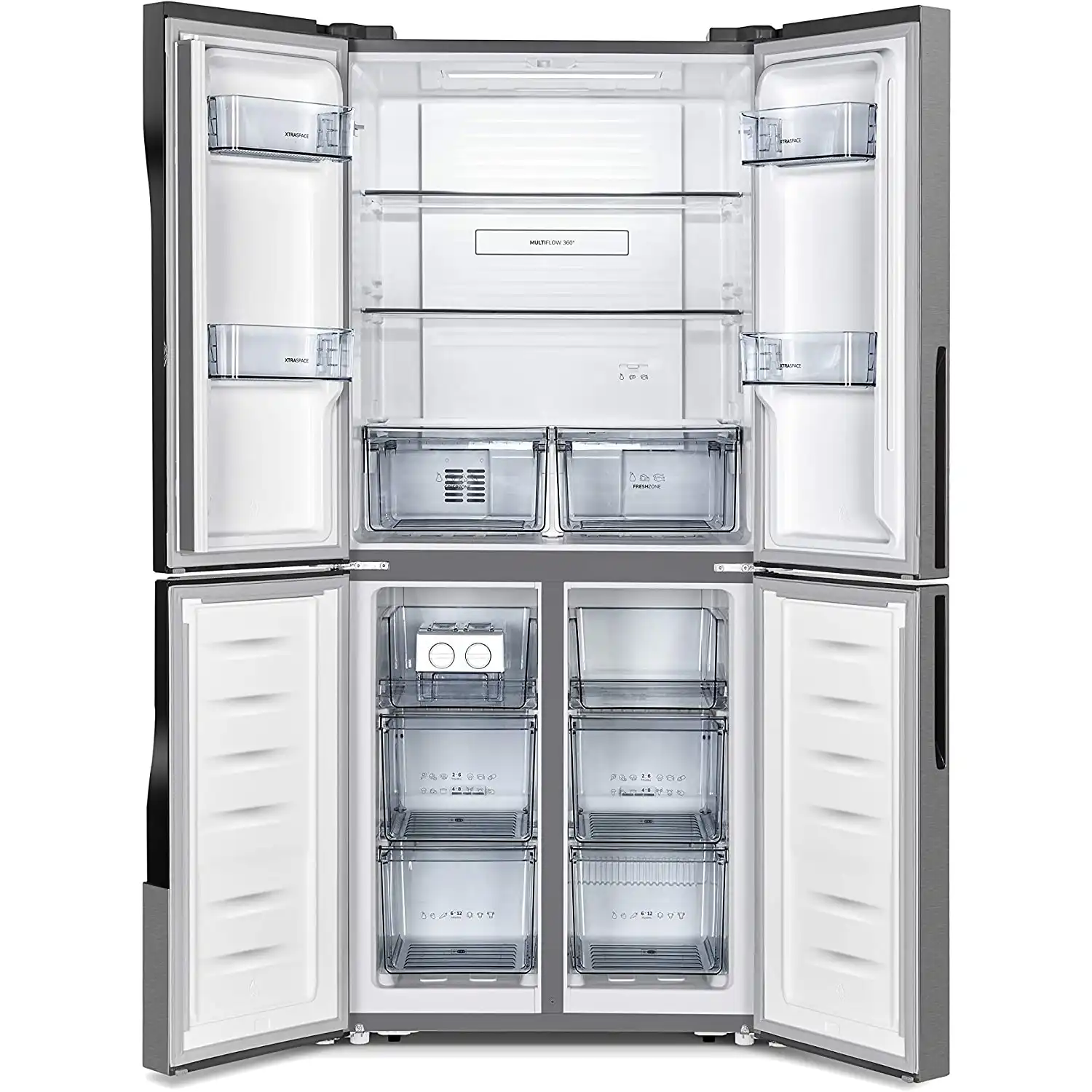 Gorenje Digital Refrigerator, No Frost , 4 Doors, 467 L, Silver - NRM8181MX