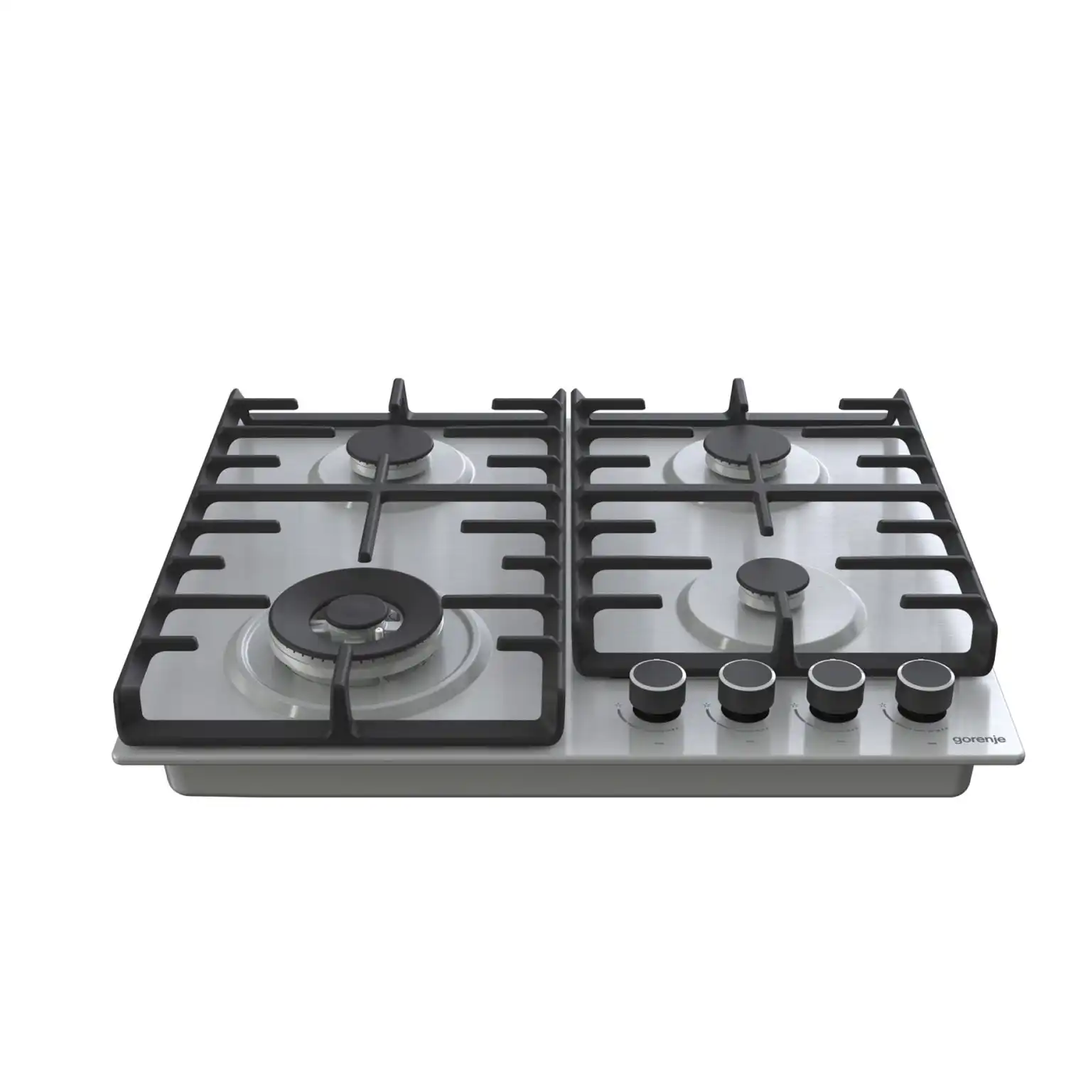 مسطح جورينيا 4 شعلات غاز، 60سم، ستانلس - GW642ABX