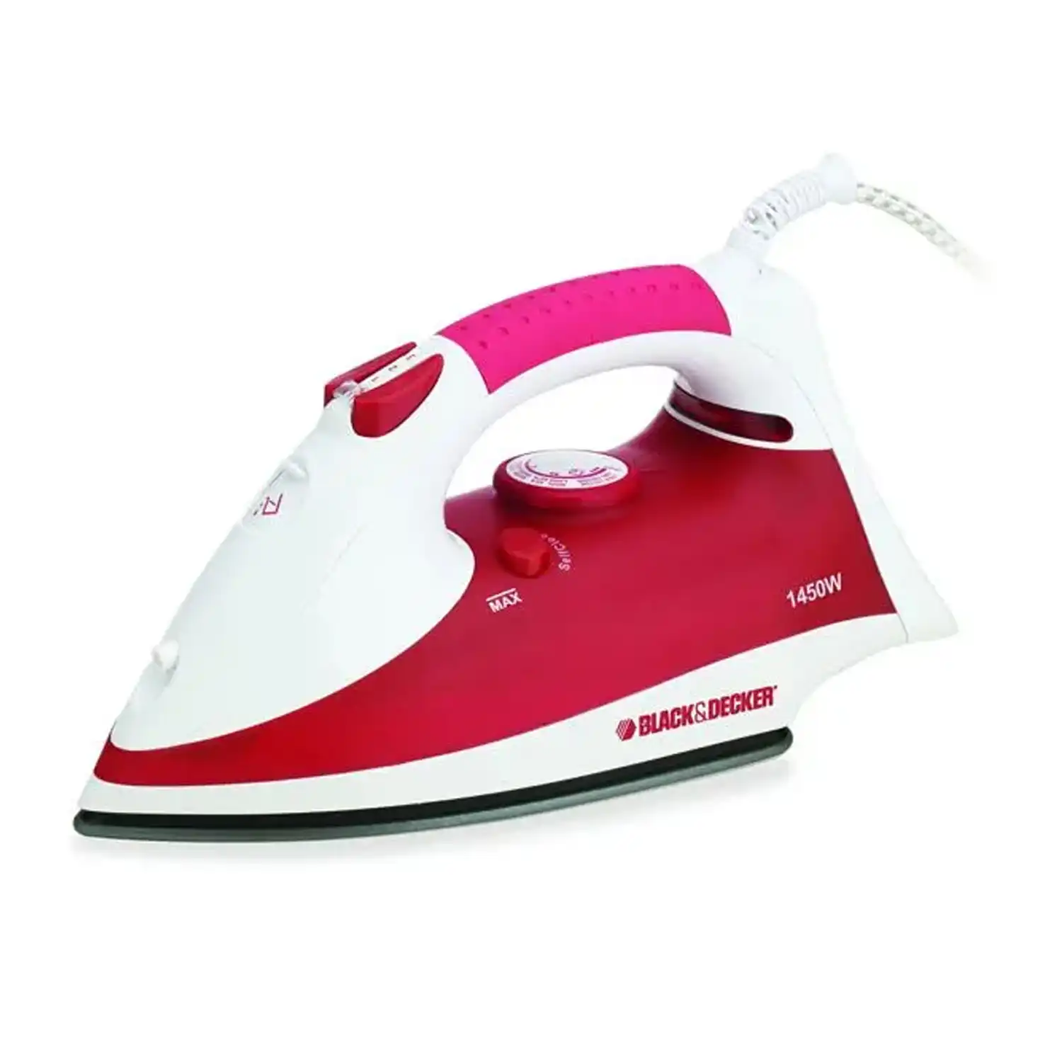 مكواة بخار بلاك اند ديكر، 1400 وات، أحمر - X750R