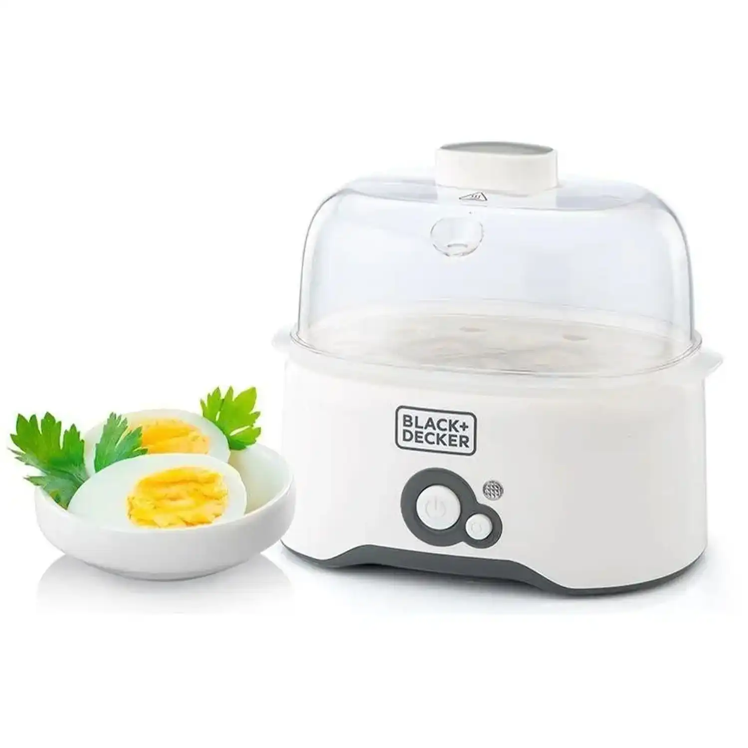 Black and Decker Egg Cooker, 6 Eggs, 280 Watt, White - EG200