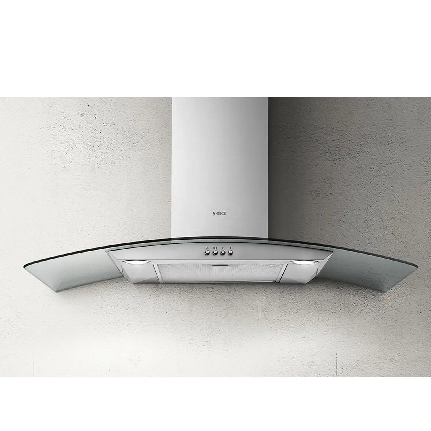 Elica Kitchen Hood 90 cm 550 m3/h Curved Glass Hood Made of Stainless CIRCUS-IX / A / 90