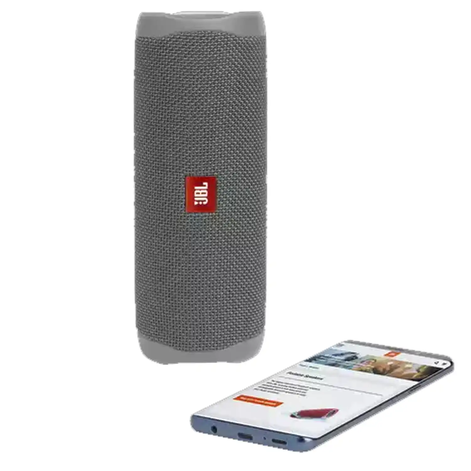 JBL Flip 5 Portable Bluetooth Speaker, Grey - JBLFLIP5GRY