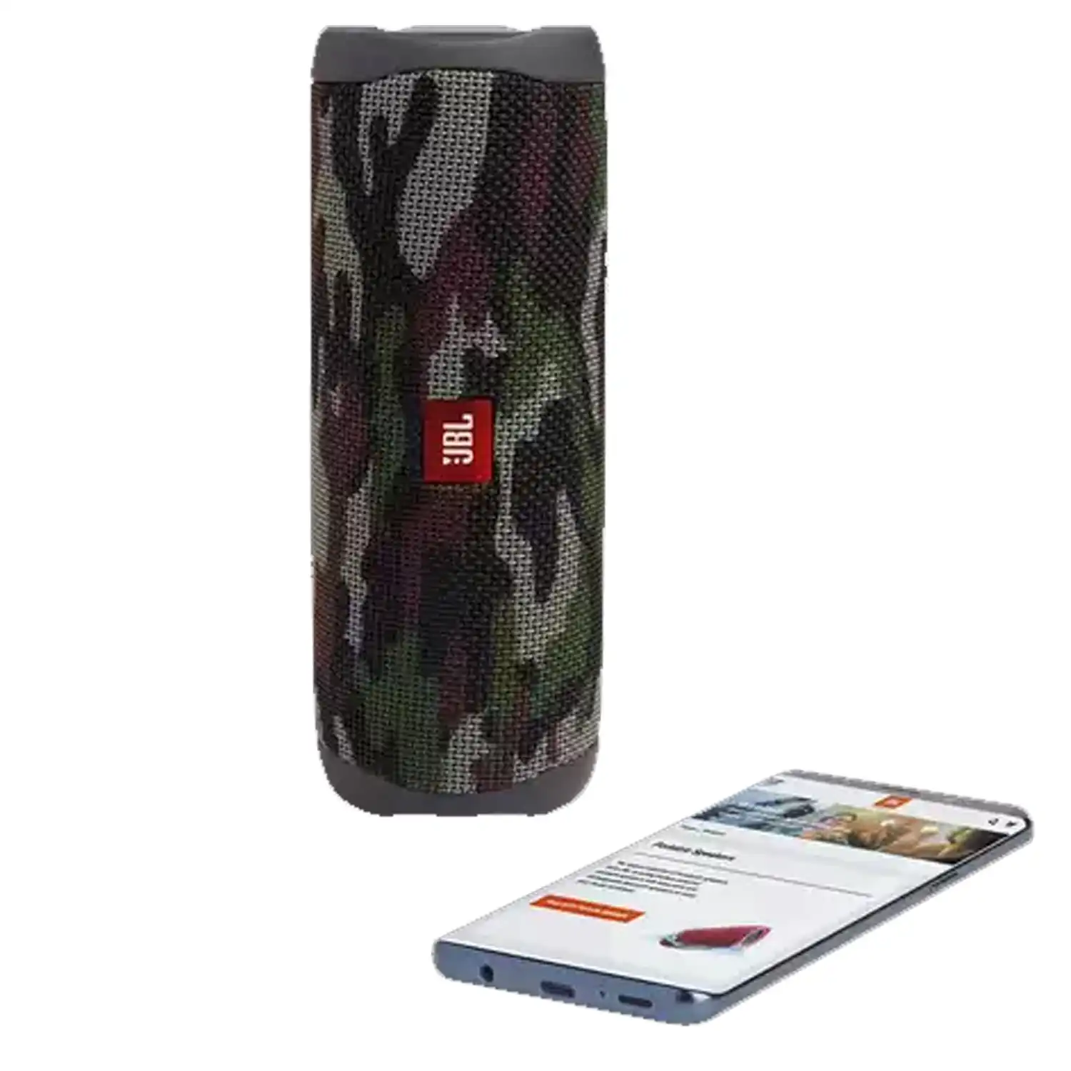 JBL Flip 5 camouflage Waterproof Portable Bluetooth Speaker - Squad, Green, JBLFLIP5SQUAD