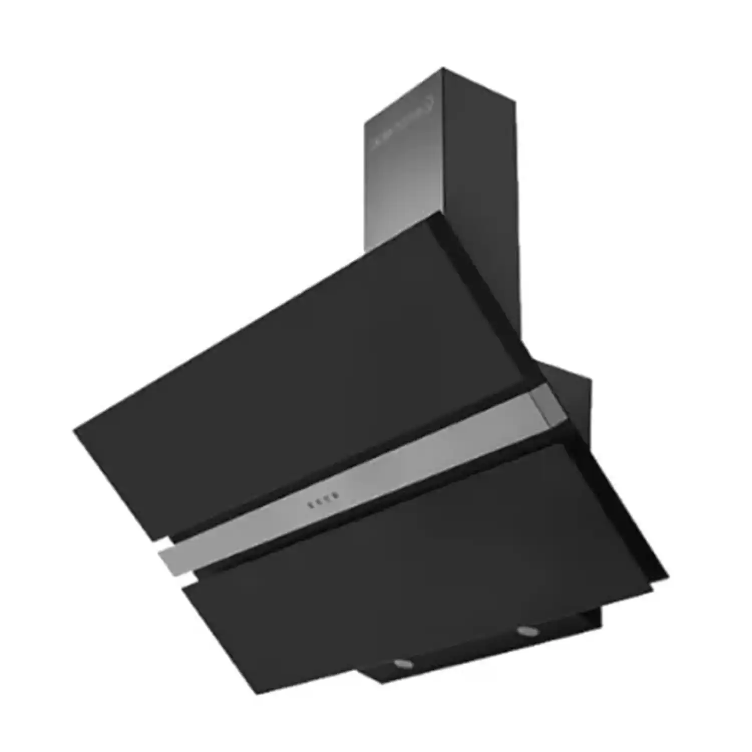 ECOMATIC KITCHEN CHIMNEY HOOD 90 CM 650 M3 / H DIAGONAL 3 SPEEDS BLACK CRYSTAL H96DALB