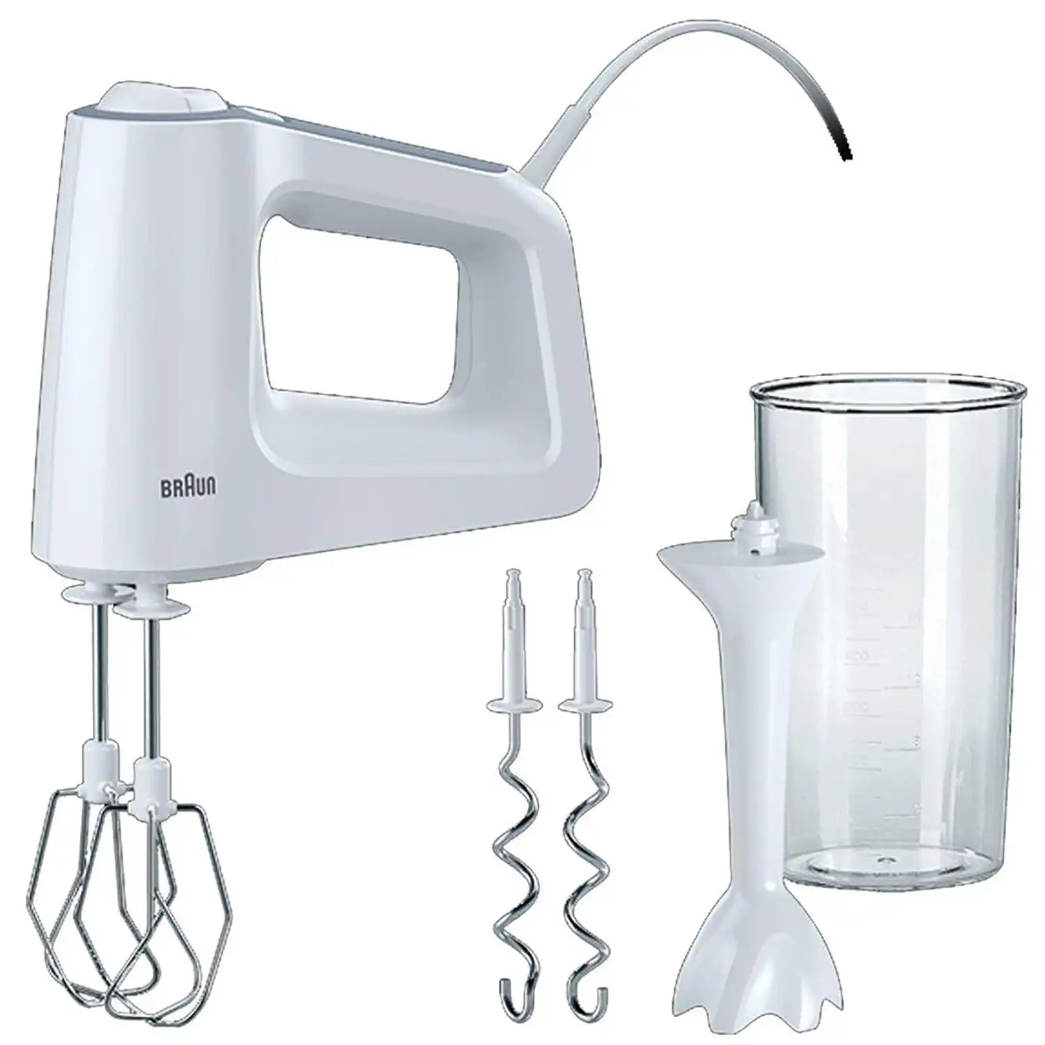 Braun Multimix 3 Hand Blender, 600 ml, 500 Watt, White - HM3105