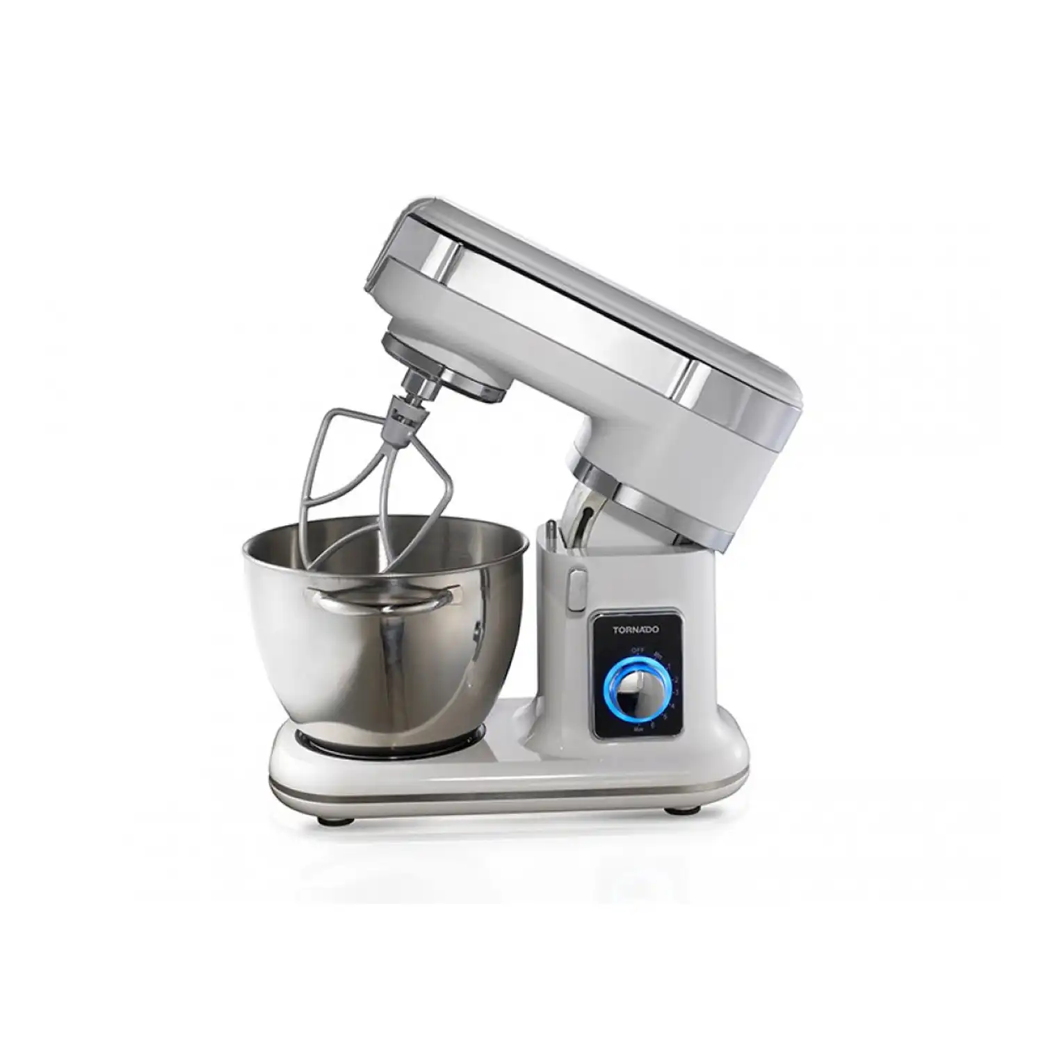 TORNADO Kitchen Machine With 5.5 Liter Stainless Steel Bowl,  1000 Watt, Silver - SM-1000T