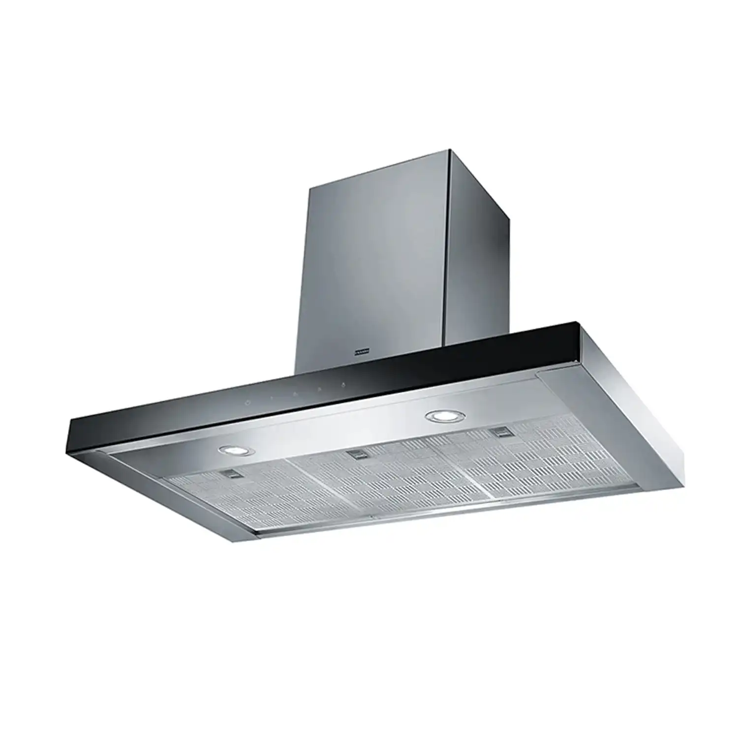 فرانكي شفاط مدخنة فرانك ستيلوكس 90 سم من الزجاج الأسود / الفضة FCR 925 TC BK XS