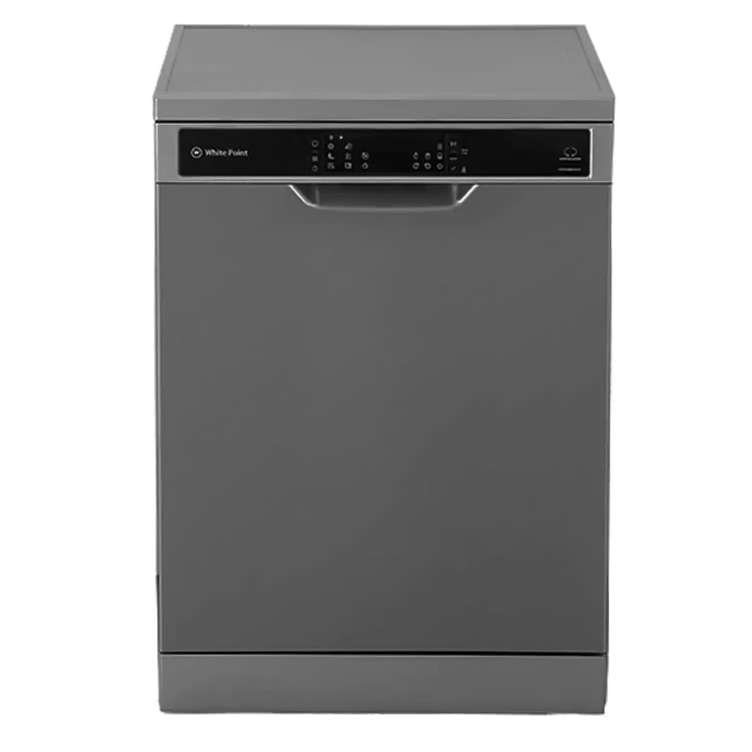 White Point Dishwasher, 15 Place Setting , 60 Cm , 8 Programs, Digital Display, Stainless steel, dark gray , WPD158HDVDX