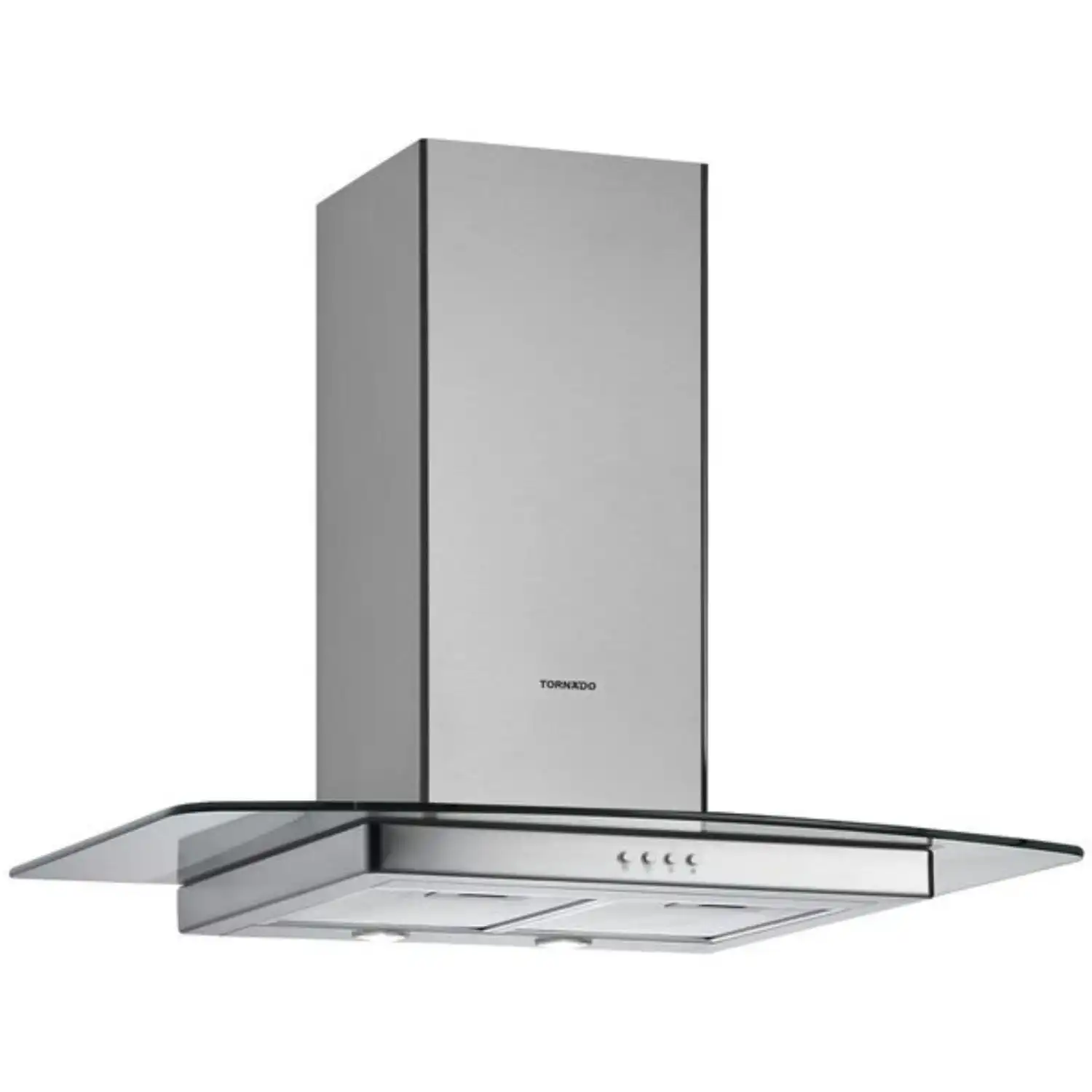 TORNADO Kitchen Cooker Hood With 3 Speeds, 90 cm, Stainless - HOS-M90ESU-S