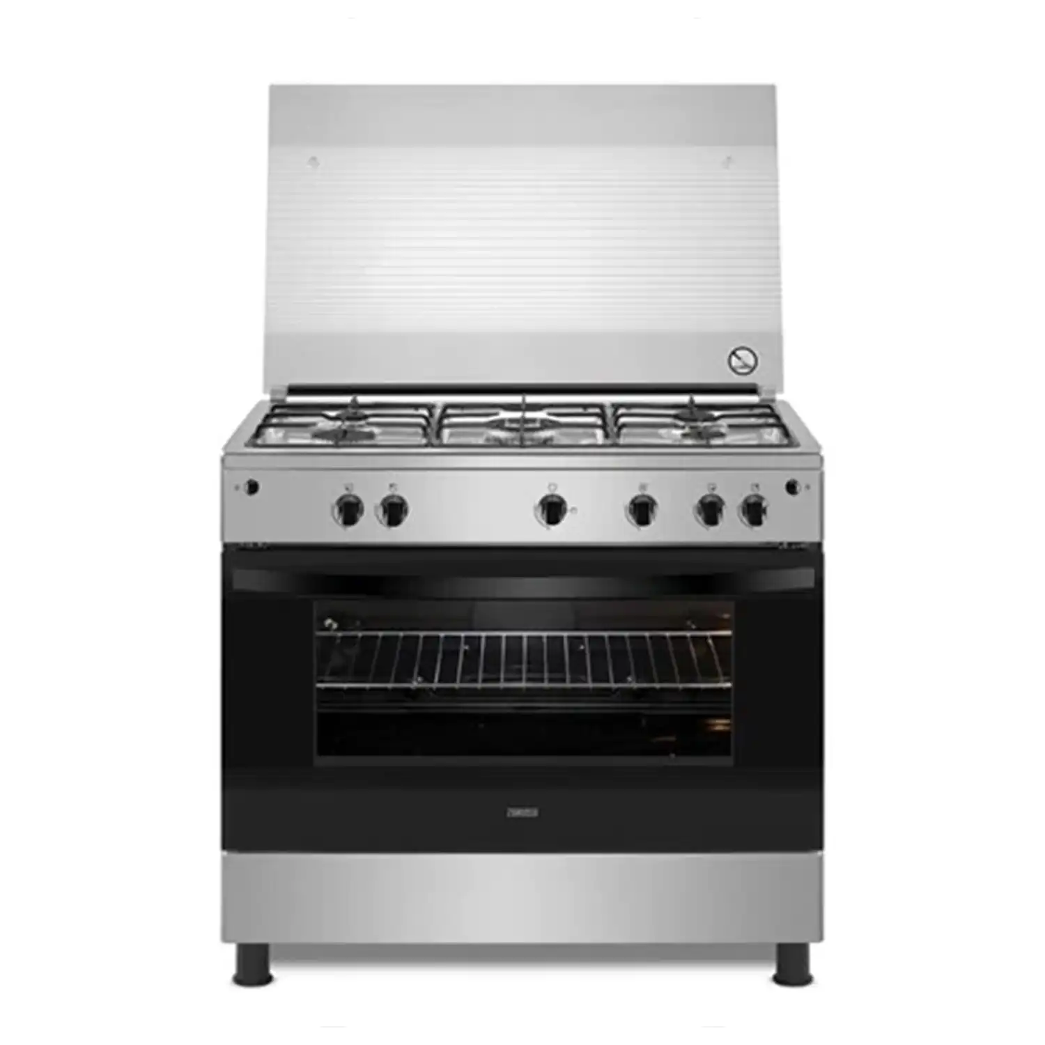Zanussi  Gas Cooker With 5 Burners, 90 Cm - Silver ZCG91016XA