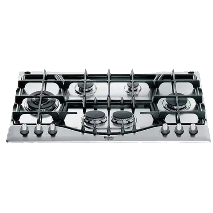 Ariston Built In Gas Hob, 6 Burners, 90 Cm, Stainless Steel - PHN 962 TS/IX/A
