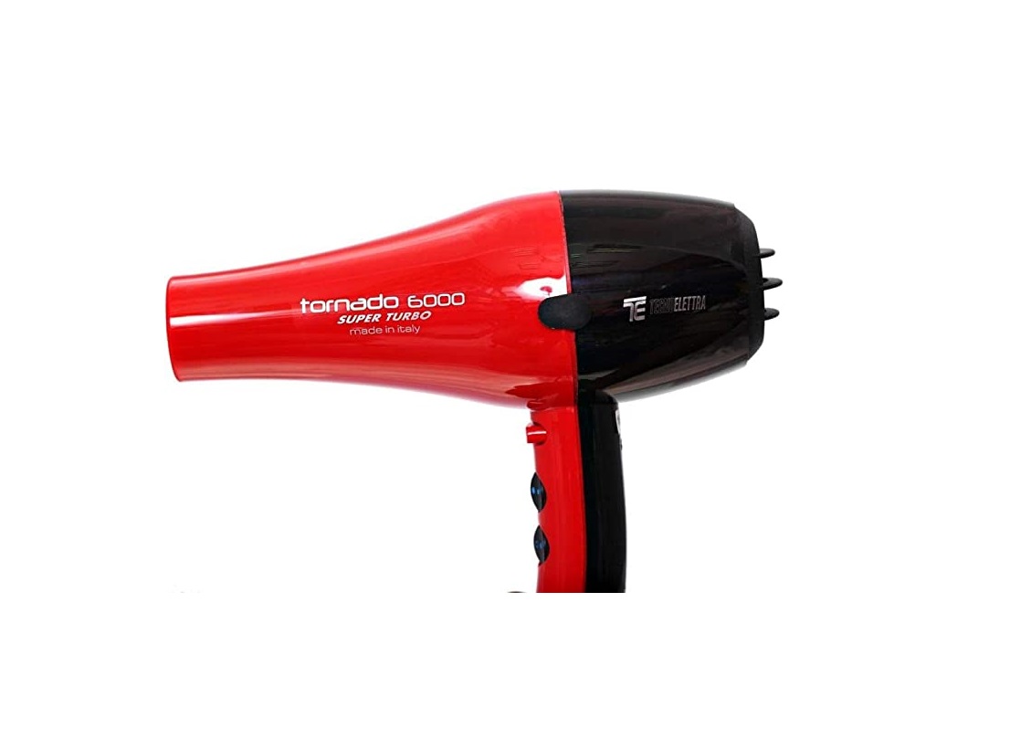 Tornado hair dryer 6000 from Italy Techno Eletra, 2500 watts - Red